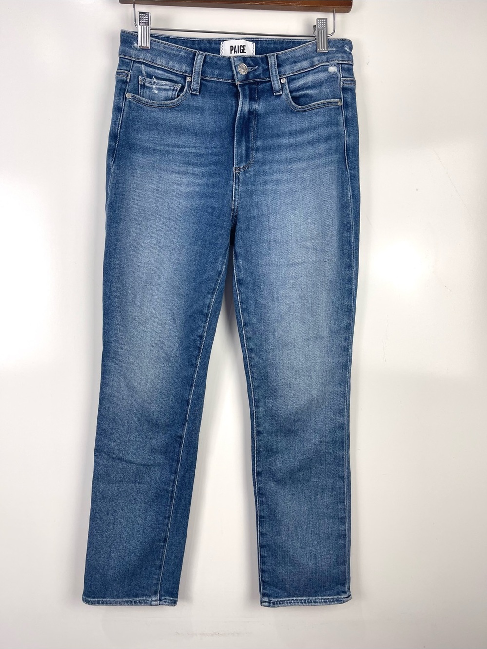 PAIGE Cindy High Waist Ankle Straight Leg Jeans Women’s Size 27 Casual Denim